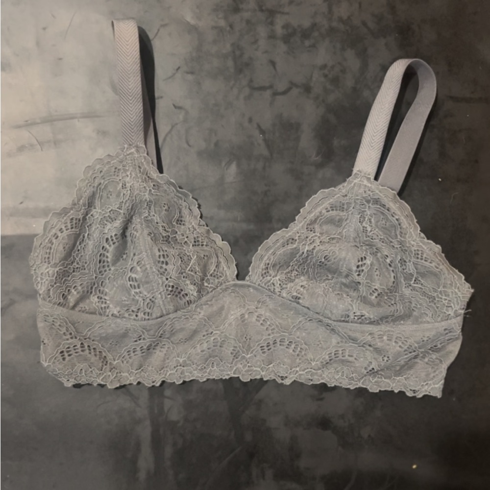 Elegant Lace Bralette - Gray - Free People